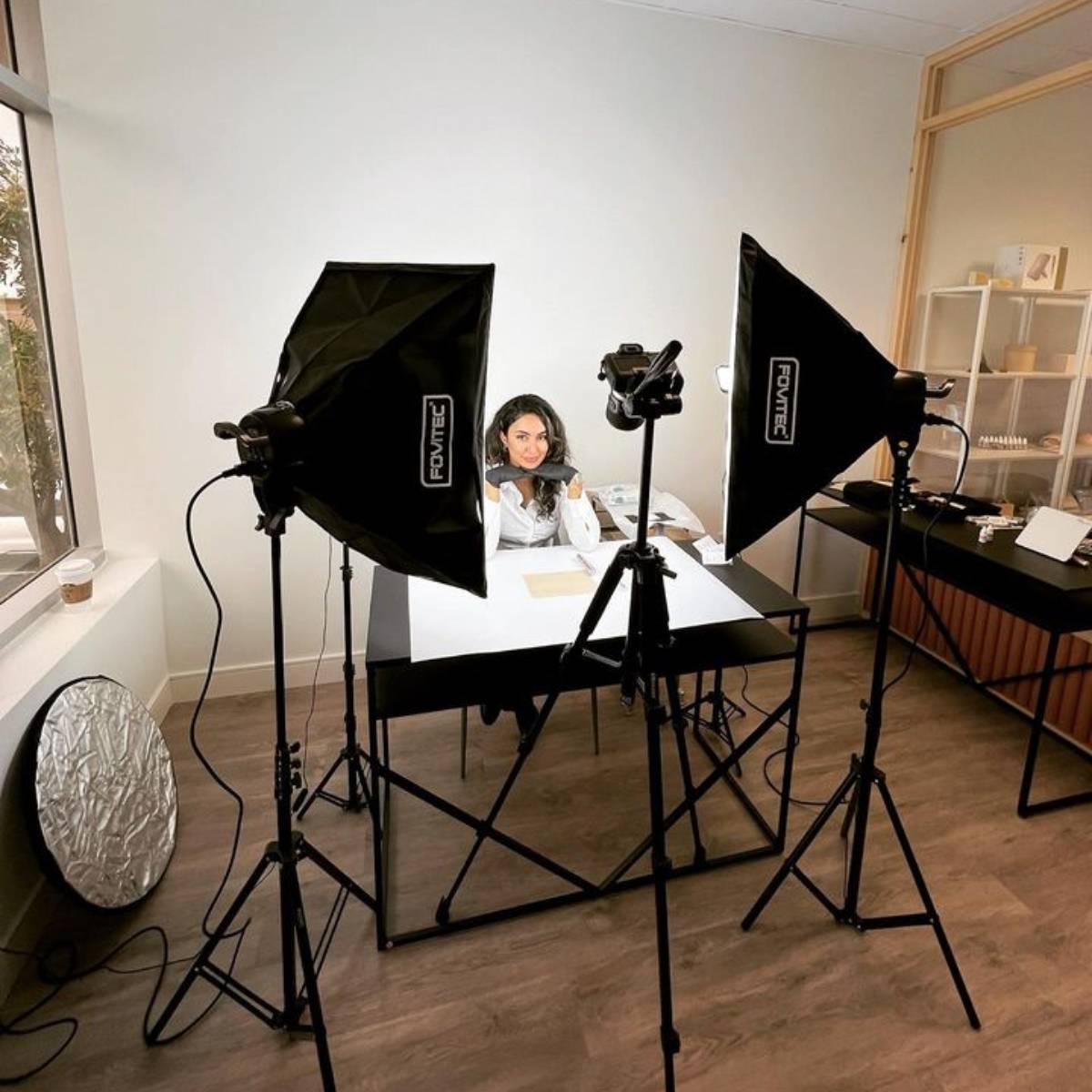 Rojin of Rouge Ink records training videos.
